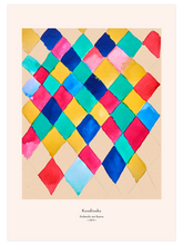 Kandinsky Farbstudie mit Rauten - Art Print